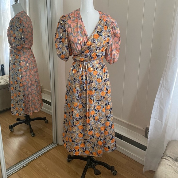 Influencer Fav - Gold Zsa Zsa Wrap Dress - US 10 - Picture 6 of 10